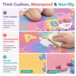 96-Piece Alphabet & Numbers EVA Foam Puzzle Mat size and dimensions