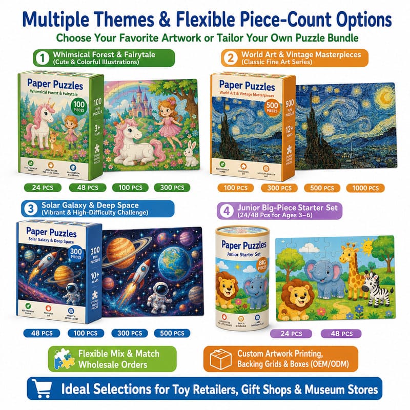 Animal Adventure Paper Puzzle Collection custom artwork detail