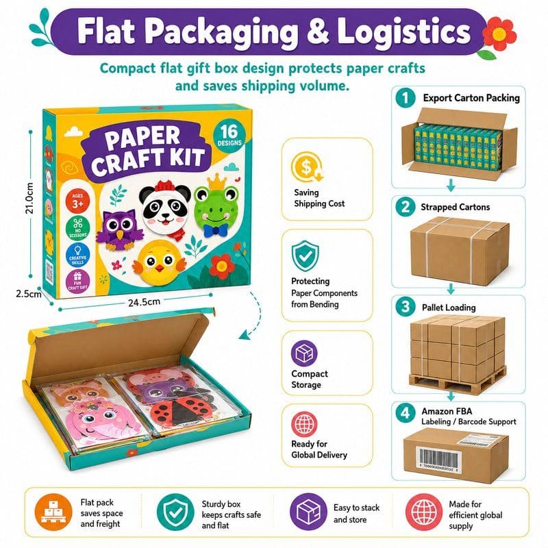 Animal Character Paper Craft Kit activity step detail