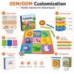 36-Piece Animal EVA Foam Puzzle Mat board and material detail