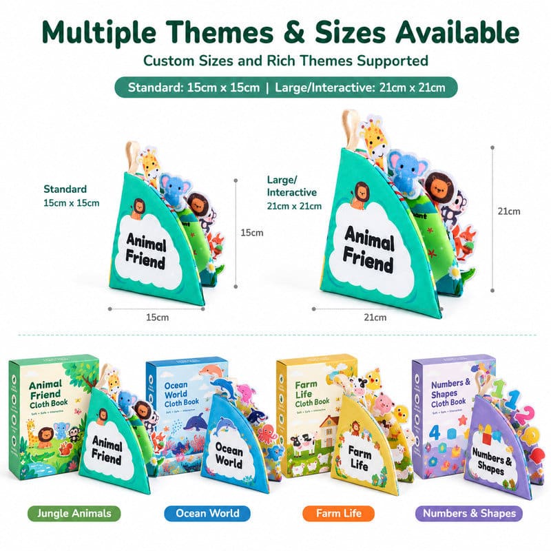 Animal Friend Fold-Out Fabric Activity Book interactive feature detail