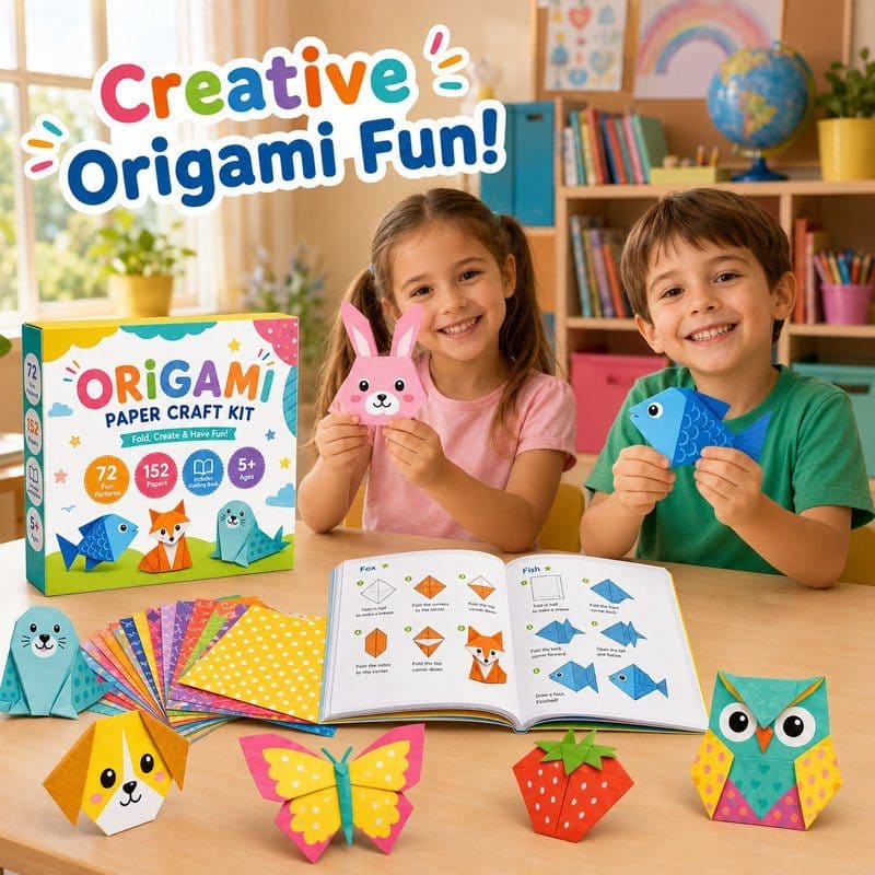 Animal Origami Paper Kit finished craft example
