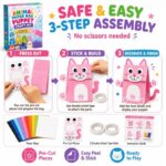 Animal Paper Bag Puppet Kit size and dimensions