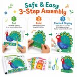 Animal Paper Cutting Kit size and dimensions