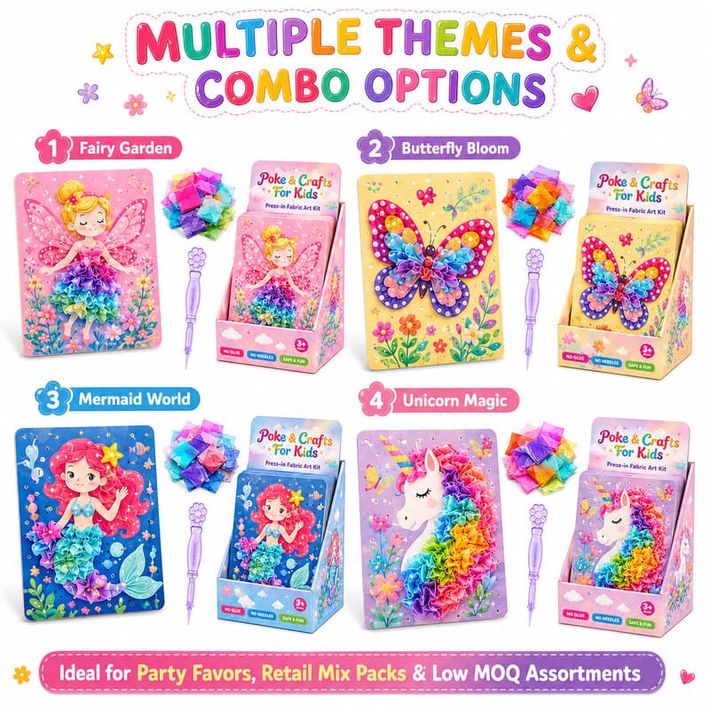 Assorted Poke Art Kit Craft Set for Kids custom artwork detail