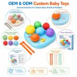 Baby Sensory Pop and Play Ball Toy clay and sand material detail