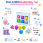 Baby Textured Sensory Ball Play Set clay and sand material detail