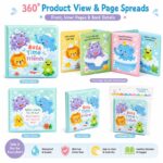 Custom Bath Time Friends Color Changing Bath Book – Waterproof Soft Book cover and page view