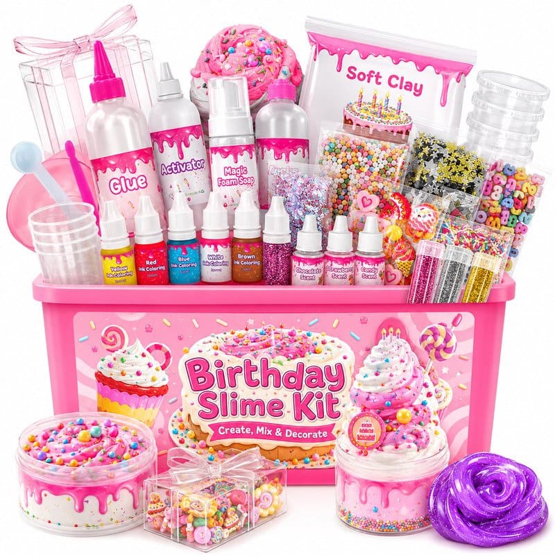 Birthday Slime Making Kit front view