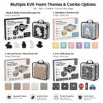 30-Piece Black & White Animal EVA Foam Puzzle Playpen custom artwork detail