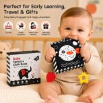 Black & White Baby Sensory Cloth Book construction detail