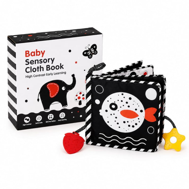 Black & White Baby Sensory Cloth Book product image
