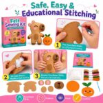 Capybara Felt Sewing Kit size and dimensions