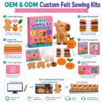 Capybara Felt Sewing Kit yarn and material detail