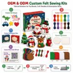 Christmas Felt Sewing Kit yarn and material detail