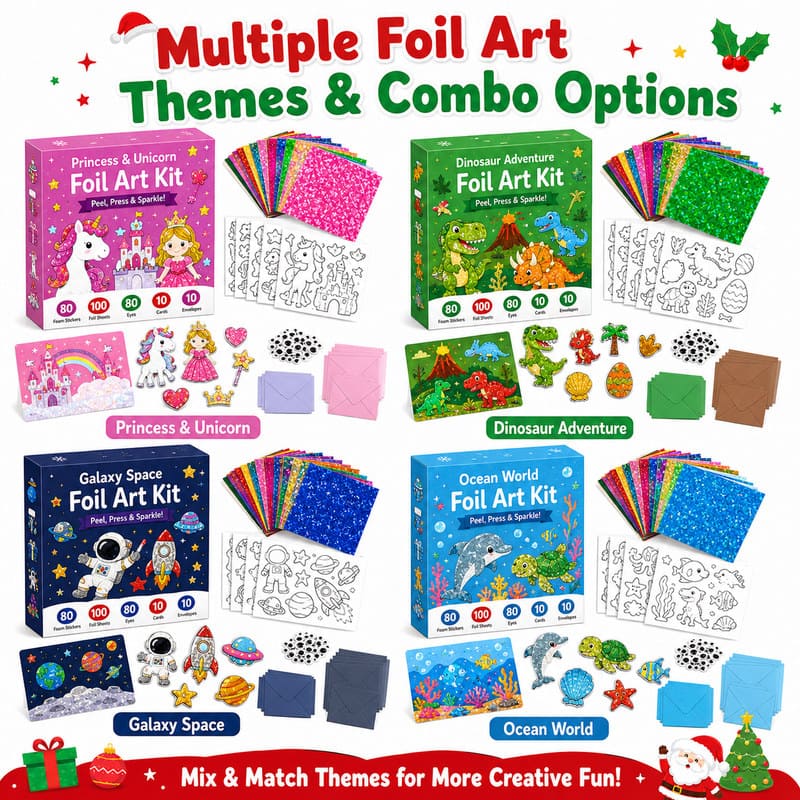Christmas Foil Art Kit custom artwork detail