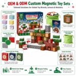 Christmas Magnetic Building Blocks Set board and material detail