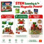Christmas Magnetic Building Blocks Set size and dimensions