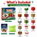 Christmas Magnetic Building Blocks Set puzzle pieces and layout view