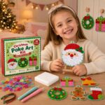 Christmas Poke Art Kit finished craft example