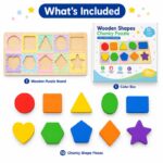 Chunky Wooden Shape Puzzle puzzle pieces and layout view