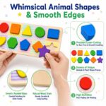 Chunky Wooden Shape Puzzle size and dimensions