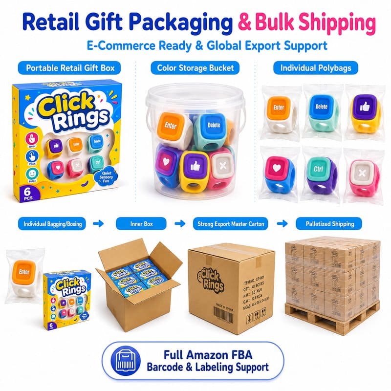 Click Rings Fidget Toy Set molds and tools detail