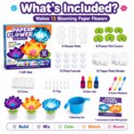 Color Changing Paper Flower Science Kit puzzle pieces and layout view
