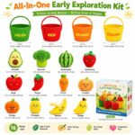 Color Sorting Fruit Sensory Toy Set kit contents view