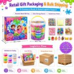 Colorful DIY Slime Kit molds and tools detail