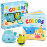 Custom Colors Bath Book & Bath Toy Set – Waterproof Learning Set front view