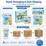 Custom Colors Bath Book & Bath Toy Set – Waterproof Learning Set edge and construction detail