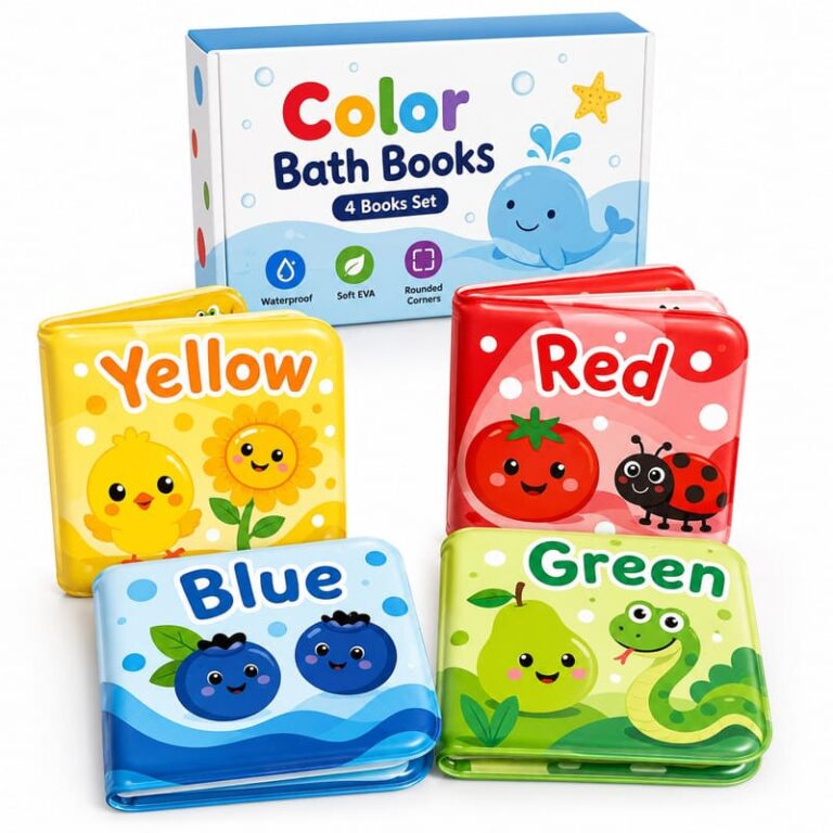Custom Colors Learning Bath Book 4-Book Set – Waterproof Baby Books product image