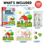 Creative Jigsaw Art Paper Puzzle puzzle pieces and layout view