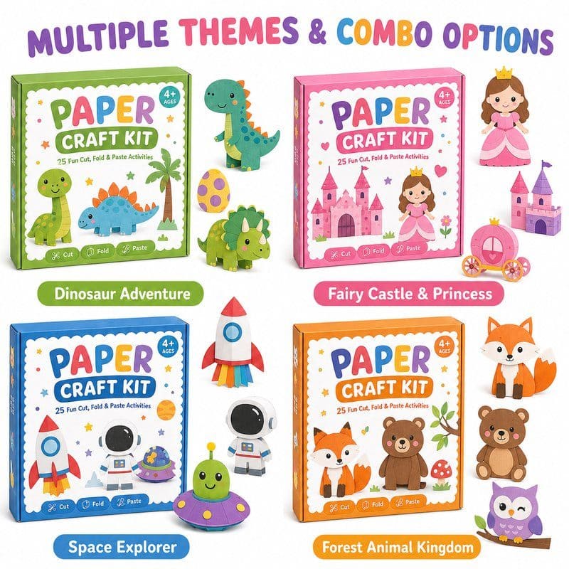 Cut Fold Paste Paper Craft Kit custom artwork detail