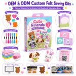 Cute Friends Felt Sewing Kit yarn and material detail