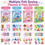 Cute Friends Felt Sewing Kit finished sample detail