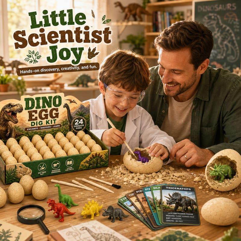 Dinosaur Egg Dig Science Kit completed puzzle view