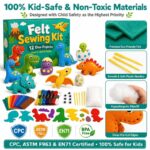 Dinosaur Felt Sewing Kit tools and accessories detail