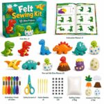 Dinosaur Felt Sewing Kit kit contents view