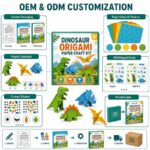 Dinosaur Origami Paper Craft Kit craft material detail