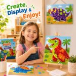 Dinosaur Poke Art Kit finished craft example