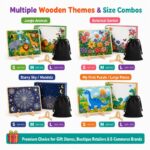 Dinosaur Wooden Puzzle Set custom artwork detail
