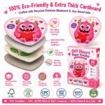 DIY Heart Coloring Paper Puzzle Set printing detail