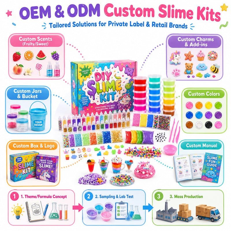 DIY Slime Making Kit clay and sand material detail