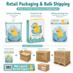 Custom Duck Friends Baby Bath Book – Waterproof Soft Color-Changing Book edge and construction detail