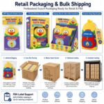 Duck Hand Puppet Cloth Activity Book custom design detail