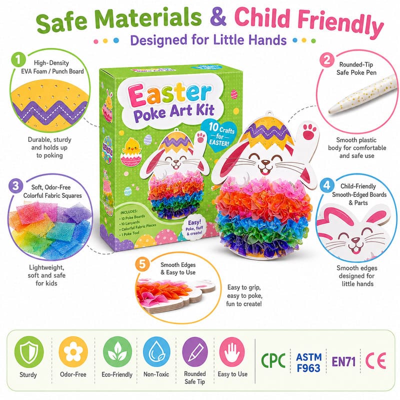 Easter Poke Art Kit tools and accessories detail