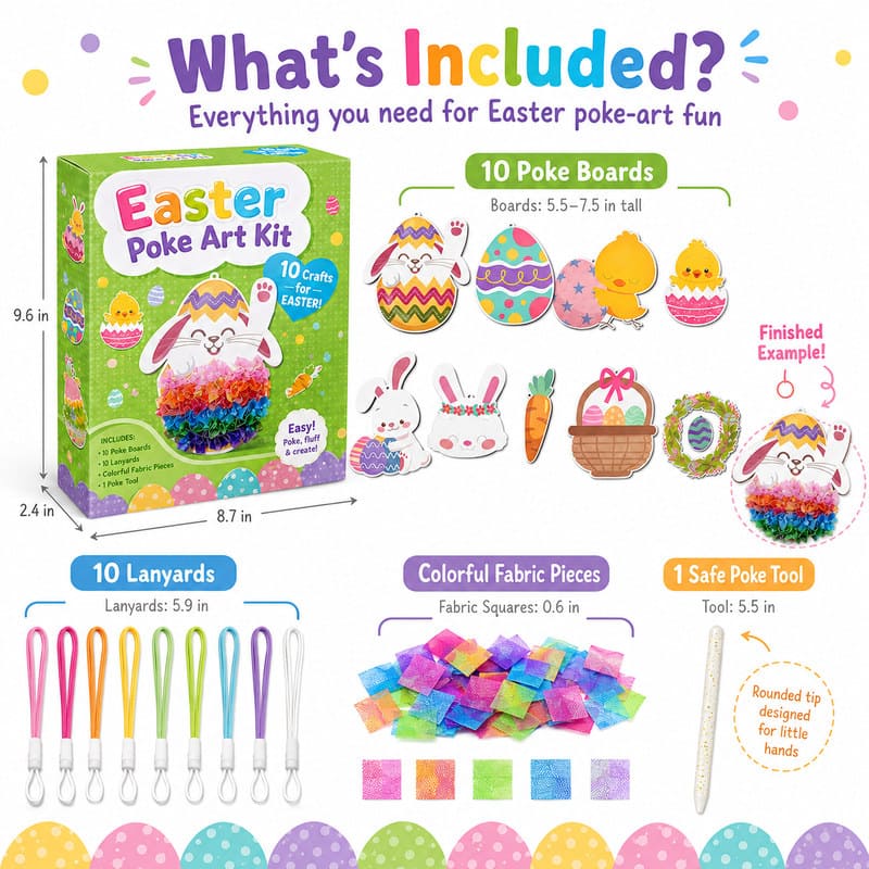 Easter Poke Art Kit kit contents view