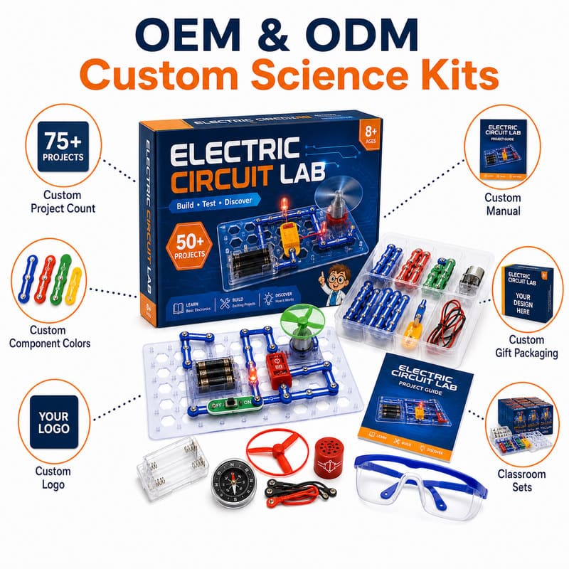 Electric Circuit STEM Science Kit board and material detail